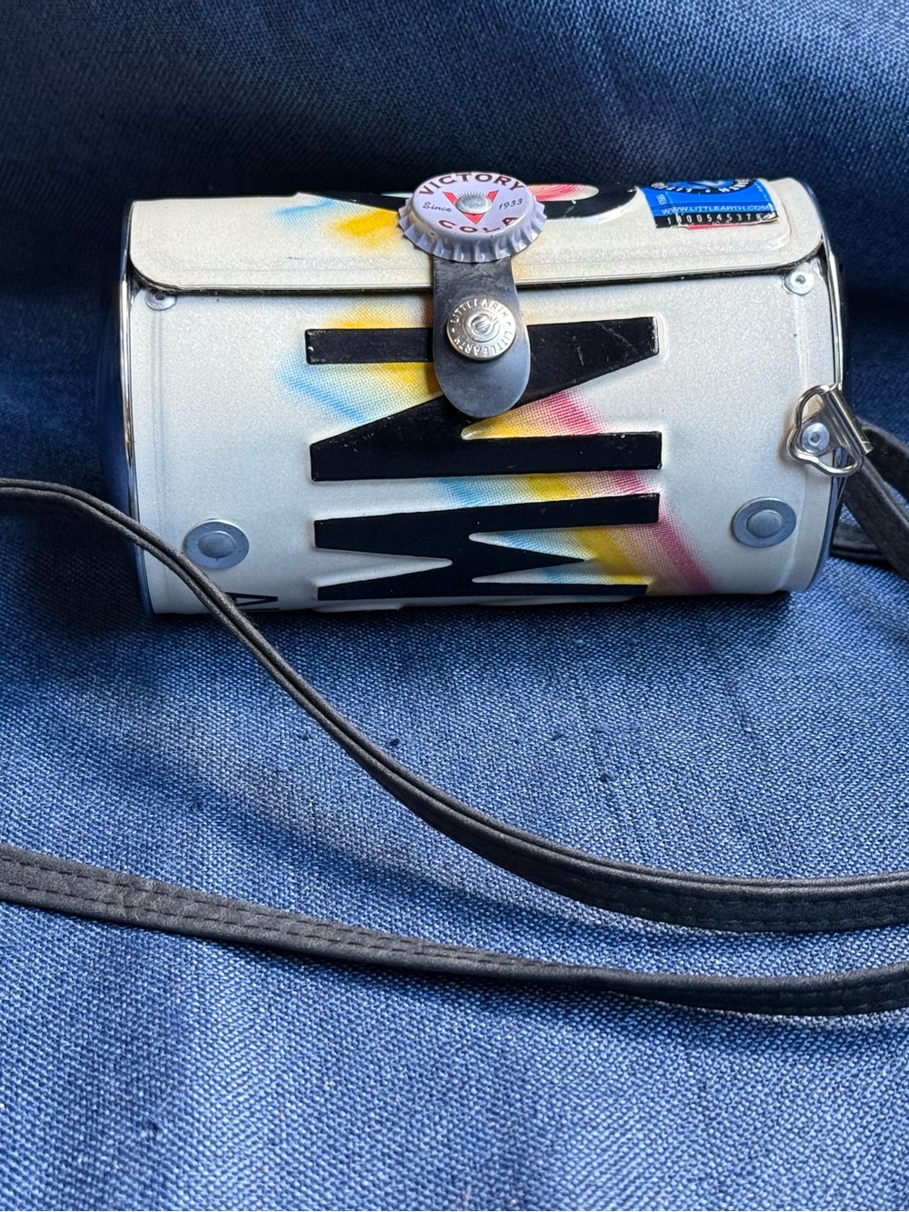 Little Earth Hawaii License Plate Fender Purse Vintage Rainbow Aloha Bag